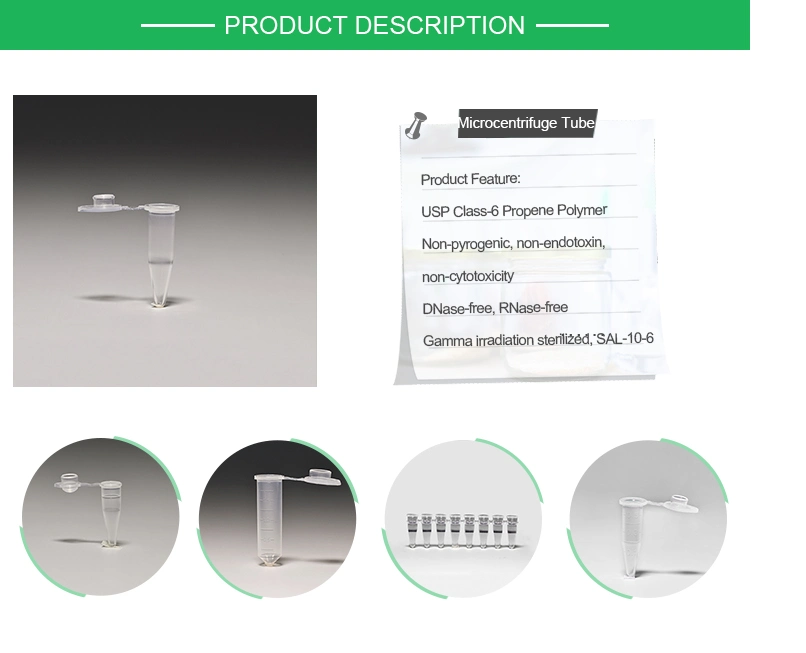 Laboratory Consumables 0.5ml 1.5 Ml Microcentrifuge Tubes Conical Bottom PCR Tube